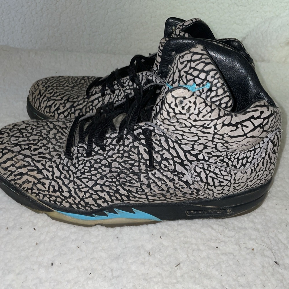 Nike Air Jordan 5 Retro 3Lab5 Size 11.5 Elephant Print Gamma Blue 2013